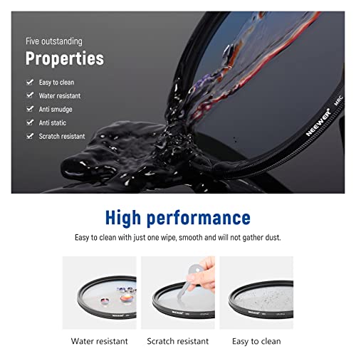 NEEWER 67mm CPL Filter, Circular Polarizing Filter, Polarizer, Multicoated