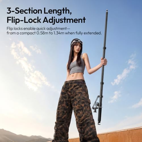 ULANZI TH09 52.7" Camera Boom Arm Light Stand Tripod Extension Bar