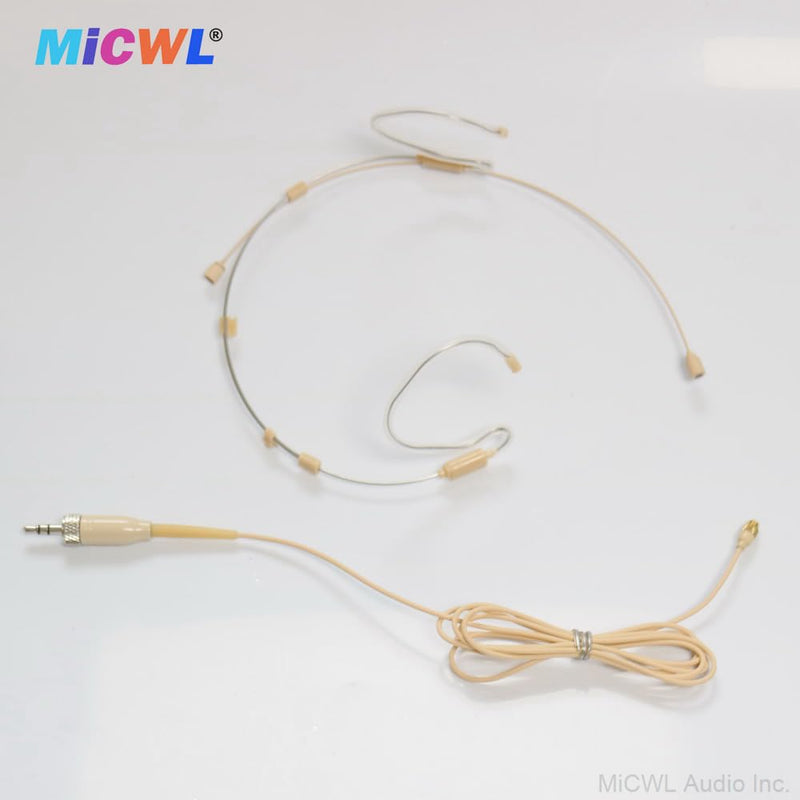 HSP6000 Foldable Headset HeadMic Microphone for Sennheiser G2 G3 G4 BeltPack Wireless 3.5mm Stereo Lock Detachable Dual Ear Hook