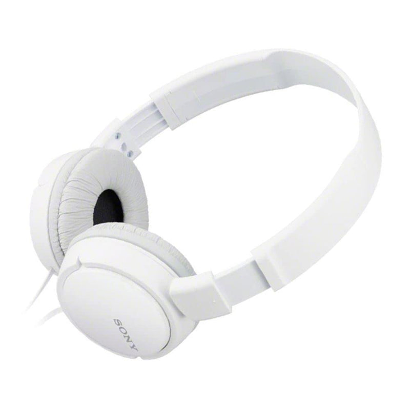 Sony ZX Series Wired On-Ear Headphones with Mic, White MDR-ZX110AP