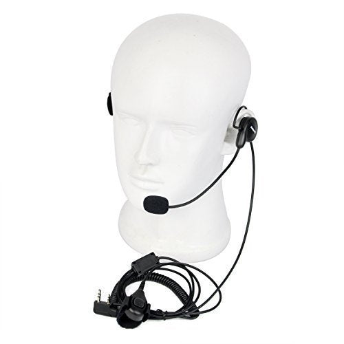 [AUSTRALIA] - Retevis Behind-The-Head Walkie Talkie Headset with Boom Mic,Compatible RT22 RT21 H-777 RT68 Baofeng BF-F8HP UV-5R UV-82 Kenwood Walkie Talkie,Two Way Radio Headset with Finger PTT(1 Pack) 