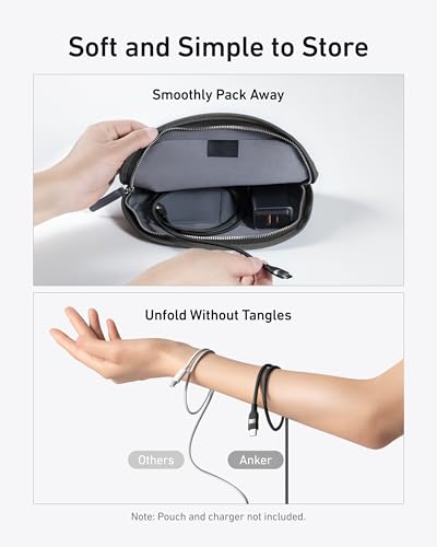 Anker USB C Charger(Nano II 65W), PPS 3-Port Fast Compact Foldable Wall Charger&Anker Nano USB C Cable