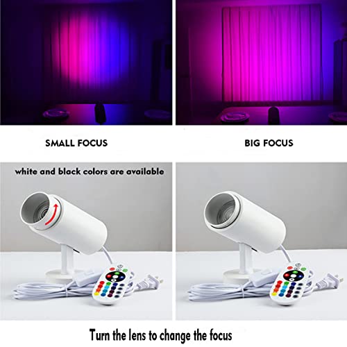 RGB Photography Lighting Spotlight LED Video Light Continuous Output Studio Lighting with Remote Adjustable Focus (Black)…