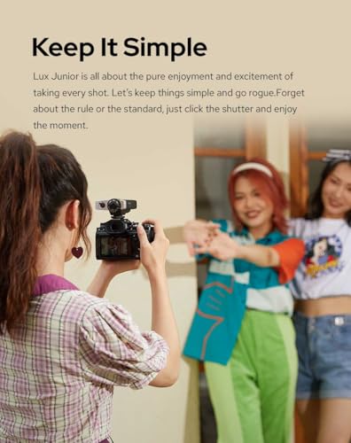 GODOX Lux Junior Speedlite Retro Camera Flash, GN12, 6000K CCT A/M Flash Mode, 28mm Focal Length Compatible with Canon Nikon Sony Fujufilm Digital Film Cameras