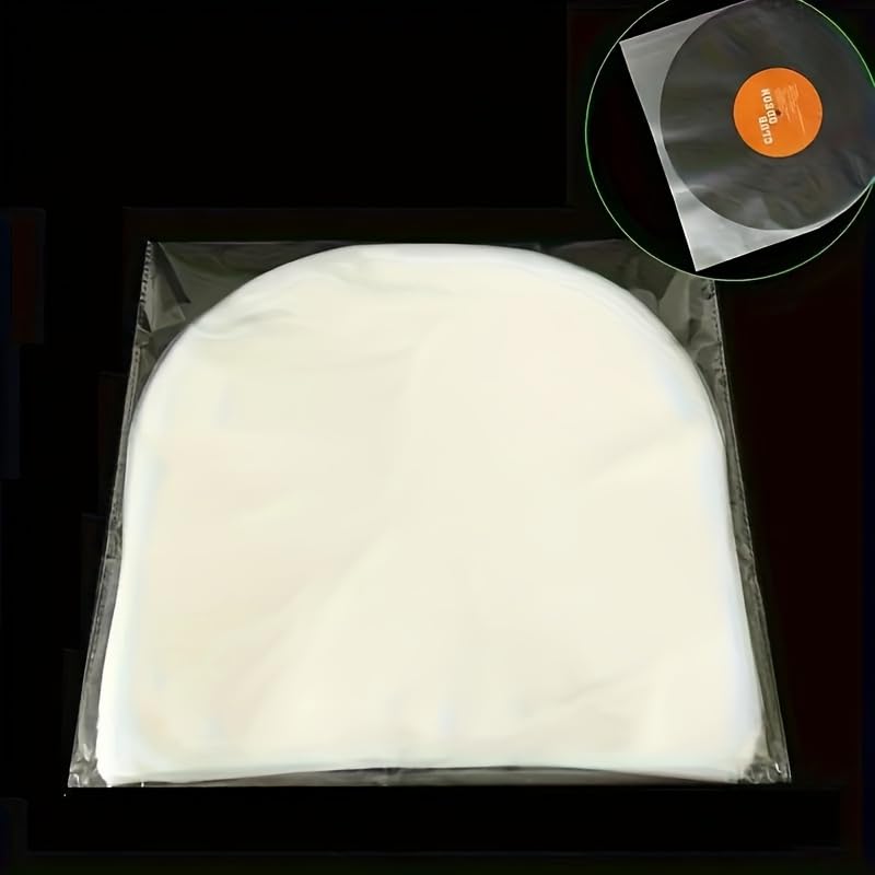 10pcs 12" Vinyl Record Sleeves, Anti-Static Polyethylene Protective Bags for LPs, 12.04 x 12.12 Inches Thick Clear Outer Sleeves, Smooth Texture Dust-Proof Cover for Record Storage and Preservation
