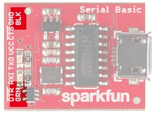 SparkFun Serial Basic Breakout - CH340G Development Tool with USB Micro-B connector Save space and money in your DIY electronics projects