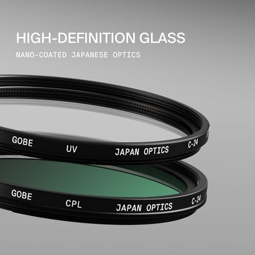 Gobe 82mm UV + Circular Polarizing (CPL) Lens Filter Kit