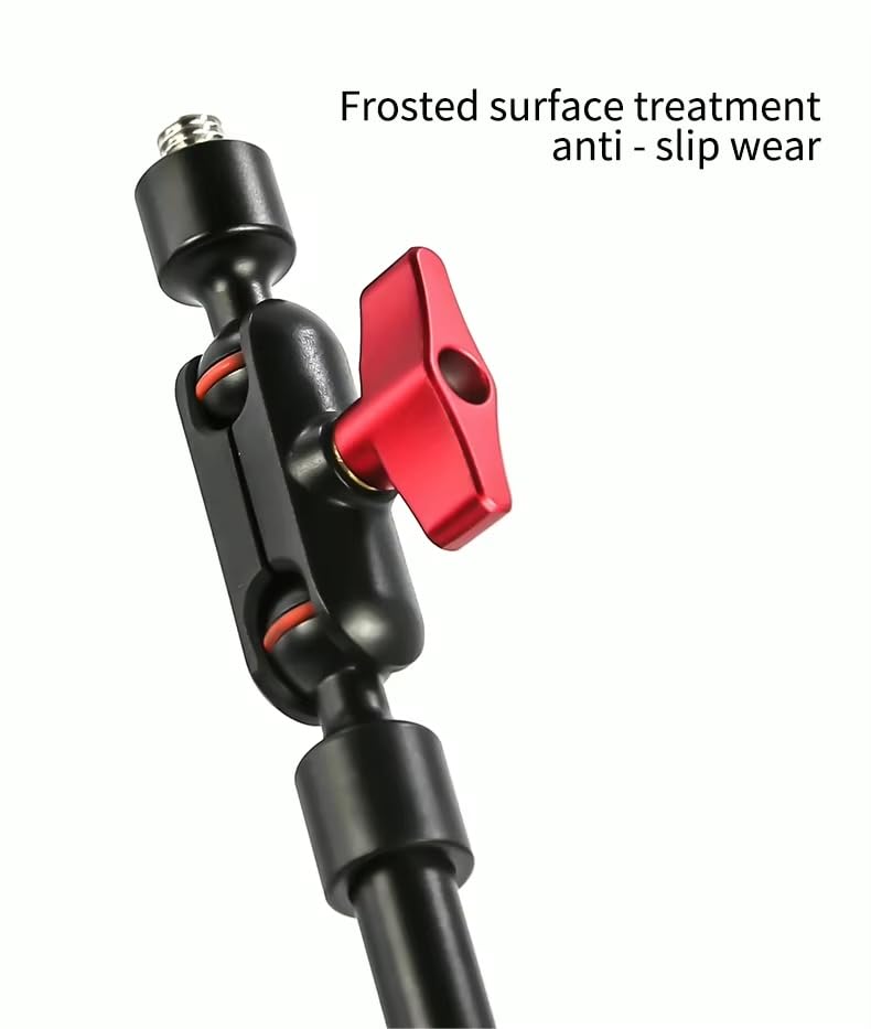 REFLEX CAMERA Adjustable Magic Arm - 80cm - with Universal Phone Holder – Flexible Aluminum Alloy Camera Mount Clamp for Tripod, Overhead Rig, Vlogging, Live Streaming, Photography, Video Recording