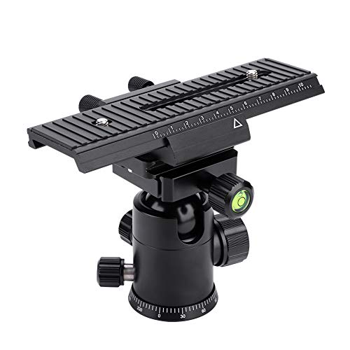 Rail Slider Camera Slider 2 Way Macro Focusing with 1/4" Mounting Screw for Closeup with Precision Scale to get Quick