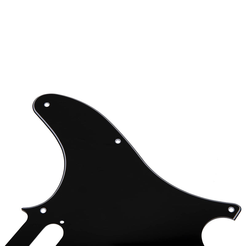 8 Hole Tele Guitar Pickguard Scratch Plate Compatible with USA/Mexican Fender Telecaster (3Ply Black)