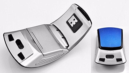 Foldable Wireless Mouse 2.4GHz for The PC Computer Mouse Foldable Folding Mice USB 2.0 Receiver for PC Laptop Blue