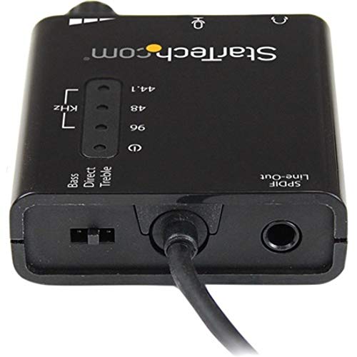 StarTech.com USB Sound Card w/ SPDIF Digital Audio & Stereo Mic – External Sound Card for Laptop or PC – SPDIF Output (ICUSBAUDIO2D),Black 0.6" x 1.8" | With SPDIF Digital Audio & Stereo Mic, External Sound Card for Laptop or PC 0.6" x 1.8"