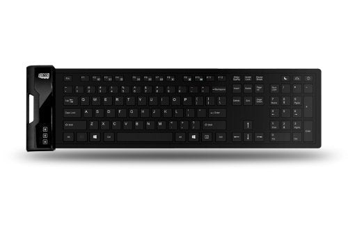 Adesso SlimTouch 232 Antimicrobial Waterproof Flexible Keyboard for Windows 8/7/Vista/XP/2000 (AKB-232UB), black