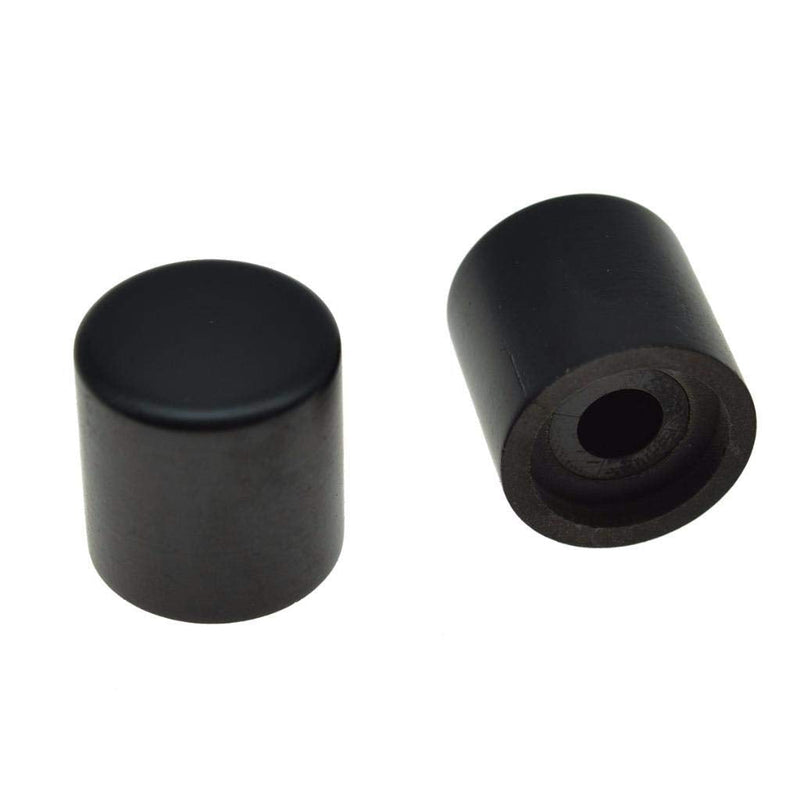 Dopro 2-Pack Wood Knobs Tele Style Flat Top Dome Knobs Guitar Bass Wood Knob Barrel Knobs Ebony Wood