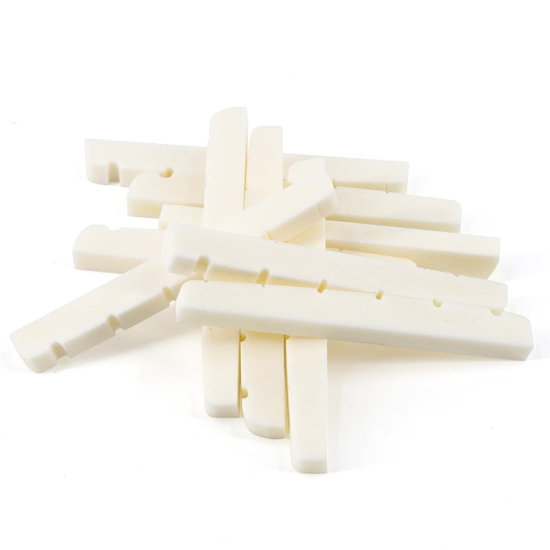 42mm Guitar Slotted Bone Nut for 6 String Strat Tele Electric Guitar Replacement Parts,Flat Bottom 42mm