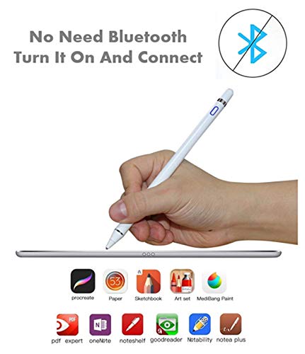 Stylus Pen Pencil 1st Generation Gen Replacement Compatible for Apple iPad Pro 1st & 2nd iPad 6th & 7th iPad Mini 5th iPad Air 3rd Gen Generation and iOS Android Capacitive Tablet Touch Screen (Red) Red