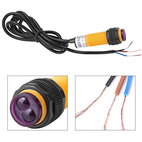 Photoelectric Sensor E18-B03P1 5-30 cm DC 3 Wires 6-36 V PNP IR Infrared Beam Photoelectric Detection Sensor Switch NO + NC with Large Detection Distance