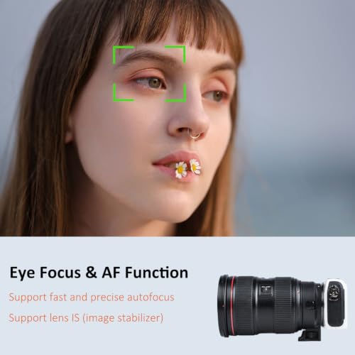 EF-EOS M Lens Adapter Auto-Focus Lens Converter Ring Compatible for Canon EF/EF-S Lenses and Canon EOS-M (EF-M Mount) Cameras EOS M M2 M3 M5 M6 M10 M50 M100 EF-EOS M
