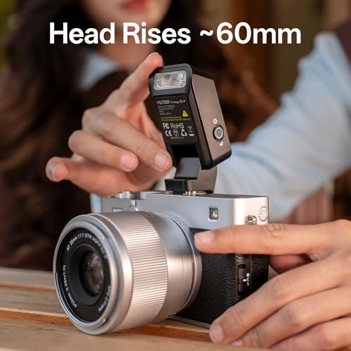 VILTROX Mini Foldable TTL Camera Flash for Sony, On Camera Pocket Speedlite