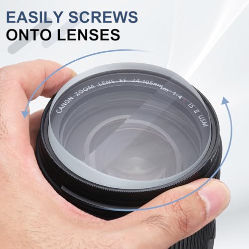 PATIKIL 72mm Camera Blur Filter, Ghost Center Field Motion Super Speed Blur Filter Ghost Cinematic Effect Double Sided Effect Photography Prism for Photo Video Camera DSLR, Black