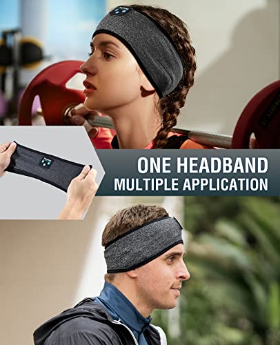 [AUSTRALIA] - Sleep Headphones, Headb, Headphones, Bluetooth Headb, Sleeping Headphones for Side Sleeper, Elastic Music Sleep B, Cozy ASMR Wireless Eye Mask Tech Gadgets Gifts for Men Women Coalblack 