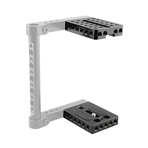CAMVATE Top Cheese Plate + Camera Base Plate for DIY DSLR Camera Cage Rig