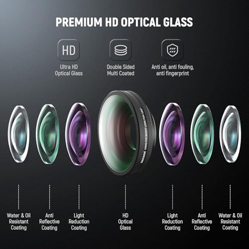 NEEWER Osmo Action FOV Boost Lens Compatible with DJI OSMO Action 4/5 Pro 185°Wide Angle Lens