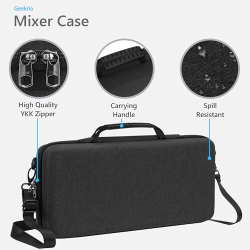 GEEKRIA Audio Interface Carrying Case, Compatible with SONICWARE Liven Ambient Ø / 8bit Warps/MEGA SYNTHESIS/Texture Lab/XFM/Lofi-12, EVA Hard Shell Portable Travel Bag (Dark Gray)