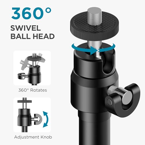 InnoGear Ring Light with Stand for Desk Computer Selfie Video 50 Modes Overhead Selfie Light