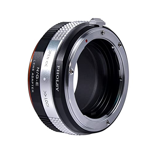 PHOLSY Lens Mount Adapter Manual Focus: Compatible with Nikon F (G-Type) Lens to Sony E (NEX) Camera Body, Compatible with Nikon G to Sony E Nikon F (G) to Sony E