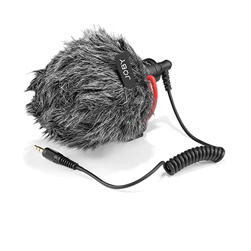 Joby JB01643-BWW Wavo Mobile Compact On-Camera Microphone with Rycote Shock Mount, Deadcat Windscreen for Smartphone, iPhone Microphone, Smartphone Mic, Professional Mic, Vlogging
