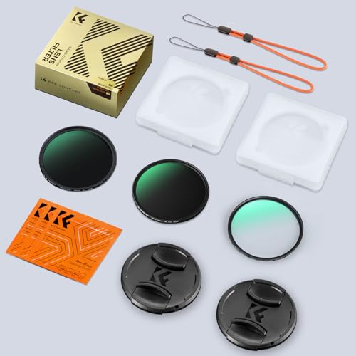 K&F CONCEPT 58mm CPL MCUV ND1000 Lens Filter 2 Lens Caps Kits
