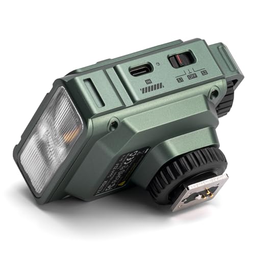 VILTROX Spark Z3 TTL On-Camera Flash for Fujifilm, GN16 Mini Camera Flash Speedlite with 26W Output, 7-Step Manual Flash Control, 1s Fast Recycle, 650 Full-Power Flashes, Softbox Included (Green) Green Z3 TTL Flash for Fujifilm