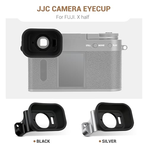 JJC Long Soft Rubber Eyecup Eyepiece for Fuji X Half XHalf Camera, Black Fuji X Half Eyecup