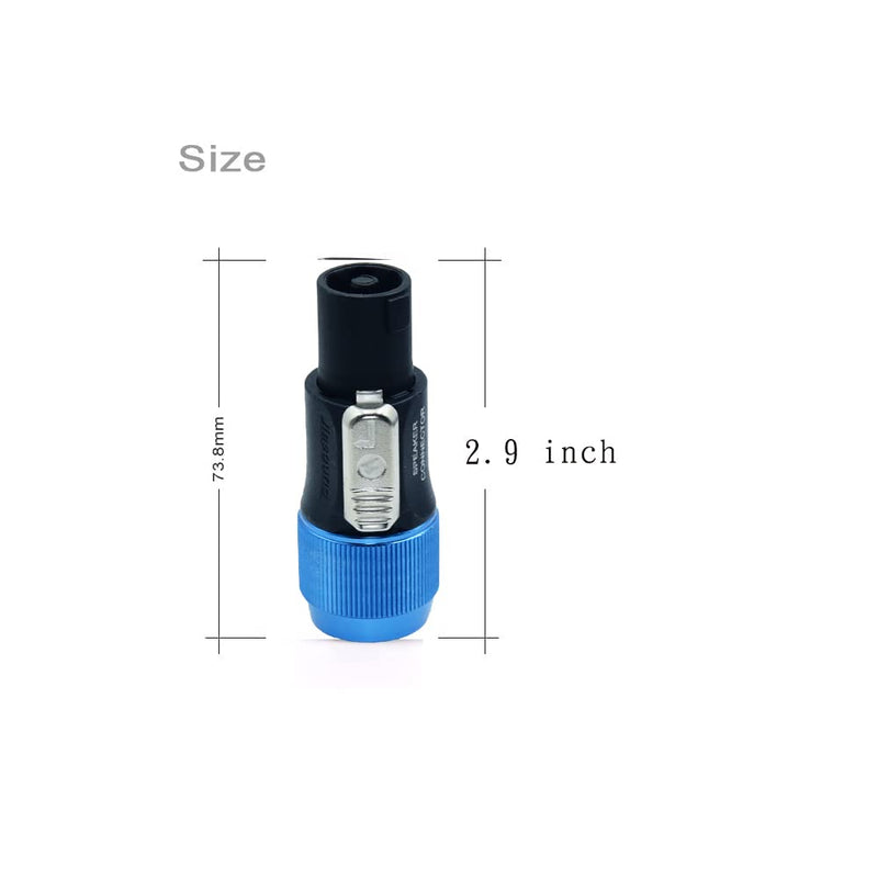 Speakon to 1/4 Adapter na4ljx Connector Upgraded 1/4" inch ts Jack Female to NL4FC Male Converter are for Converting Cable to NL4FC Plug for pa dj Speaker/Amplifier/Mixer (Adapter - 4PCS) Adapter - 4PCS