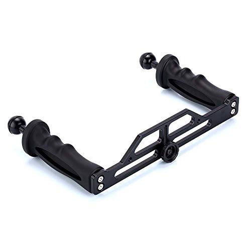Underwater Video Light Stabilizer Tray, Lightweight Aluminium Tray for GoPro OSMO and Any Other Camera with 1/4 inch Screw Hole B Version-black