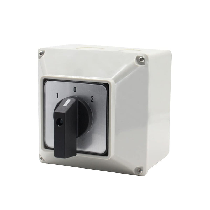 [AUSTRALIA] - 1Pcs Universal Changeover Selector Switch, with Waterproof Box, 3 Positions 12 Terminals, Power Transfer Switch, LW26-32/3 32A Motor Generators, Rotary Cam Selector 32A 12 Terminals 