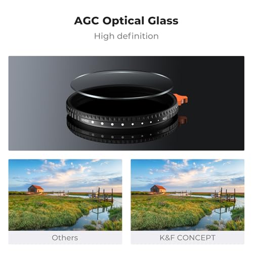 K&F CONCEPT 52mm Ultra-Low Reflectivity Variable ND2-400 ND Lens Filter