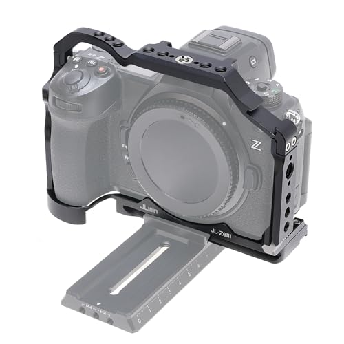 FocusFoto Camera Cage for Nikon Z6 III Mirrorless Camera, Aluminium Z6III Cage with Nato Rail, Cold Shoe, 1/4"-20 Screw Mount, 3/8"-16 Locating Holes for Arri Grip, Quick Release Plate for Arca Tripod