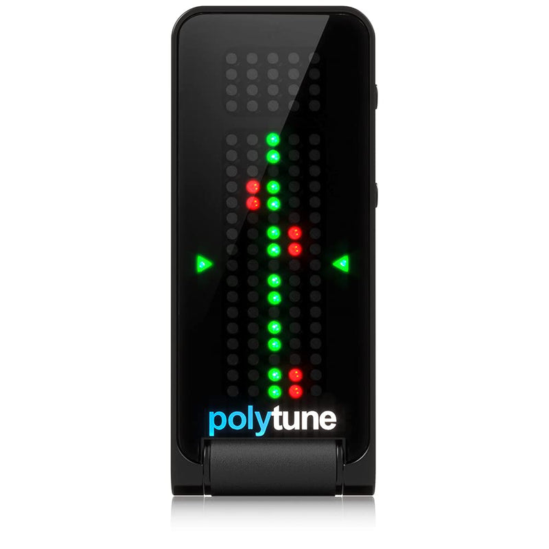 TC Electronic POLYTUNE CLIP Clip-On Tuner with Polyphonic, Strobe and Chromatic Modes and 108 LED Matrix Display for Ultimate Tuning Performance Black