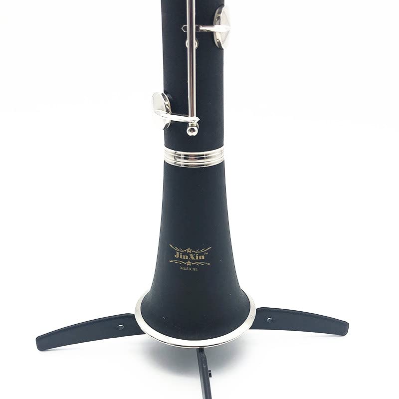 Bb Clarinet Stand Holder Portable Detachable Tripod Holder Stand for Clarinet Wind Instrument Black