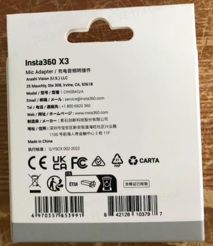 Insta360 X3 Mic Adapter