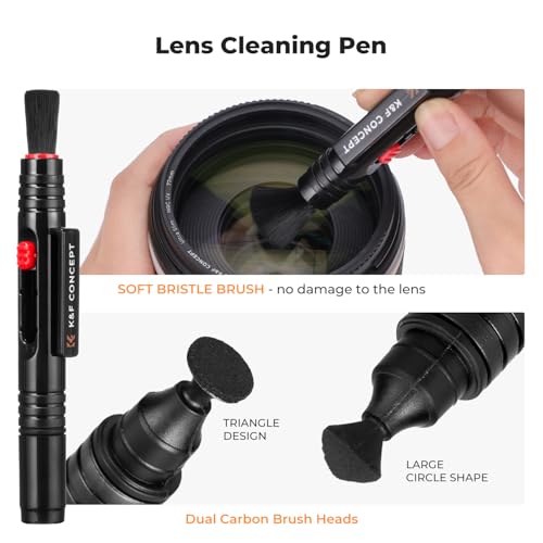 K&F CONCEPT 25 in 1 Camera Cleaning Kit, Full Frame Lens and Sensor Cleaner 24mm