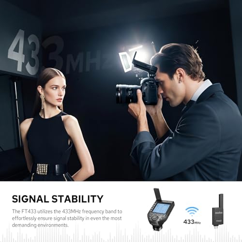 GODOX FT433 S TTL Wireless Flash Trigger for Sony, 433MHz Transmitter FT433 Flash Trigger for Sony