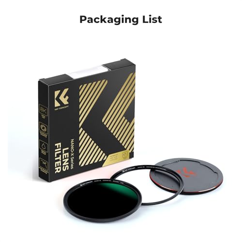 K&F CONCEPT 62mm Magnetic ND8 Lens Filter+Magnetic Basic Ring+Lens Cap