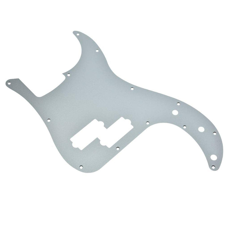 Dopro 13 Hole Matte Aluminum Precision P Bass Pickguard Metal Anodized P Bass Pick Guard Scratch Plate for USA/Mexico Precision P Bass Matte Silver