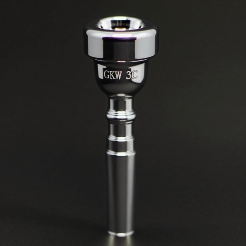 GKW Silver Plated 3C Trumpet Mouthpiece – Beginner Brass Mouthpiece, Compatible with Most Trumpets, Ideal for Students and Music Enthusiasts