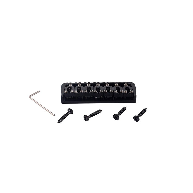 [AUSTRALIA] - Alnicov Electric Guitar 7 String Saddle Bridge，for Guitar Hardtail Bridges Replacement Part Black 