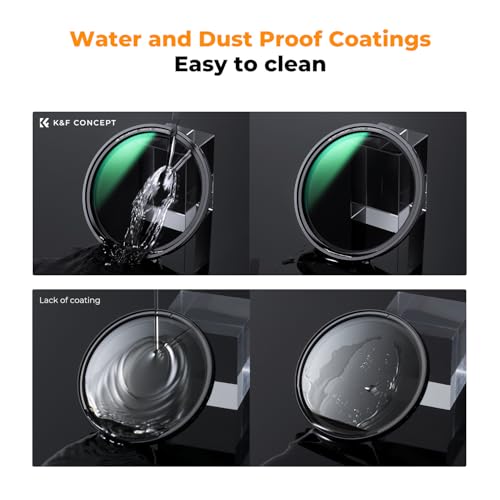 K&F CONCEPT 52mm Magnetic Variable ND Lens Filter ND8-ND128+Magnetic Ring