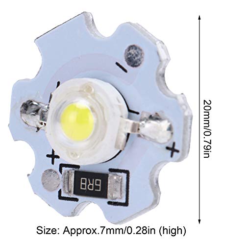 [AUSTRALIA] - Garosa 25-Piece LED Lamp Beads 5V LED Chips 200LM 1W High Power SMD LED Lamp Chip Bulb for Replacement of Foodlight/Spotlight Bulbs in Home Studio (Pure White 6000-6500K) 